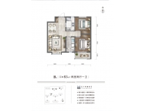 2室2厅1卫（83平）